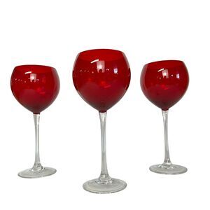 Lenox Holiday Gems Ruby‎ Balloons Set of 3 Glasses